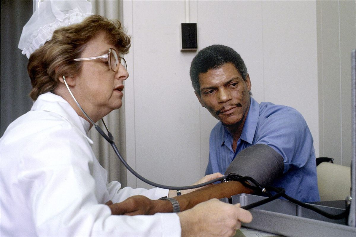A healthcare worker on shift